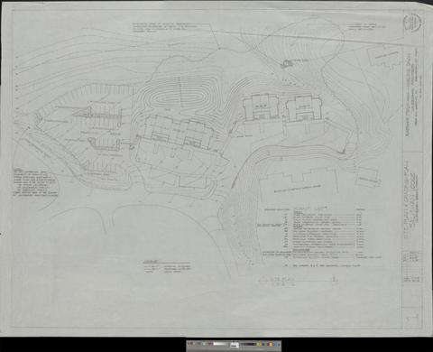 Salishan Lodge, Gleneden Beach, Oregon, site plan and grading plan by Barbara Fealy and Marlene Salon [f084] [006] show page link