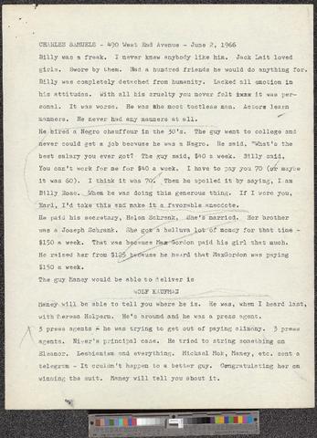 Billy Rose: Manhattan Primitive, 1966-1968 [b001] [f006] [161-185] show page link