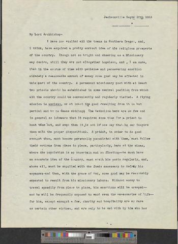 Croke, James to Francis Blanchet, 1853 September 20 [b001] [f001] [021_030] show page link