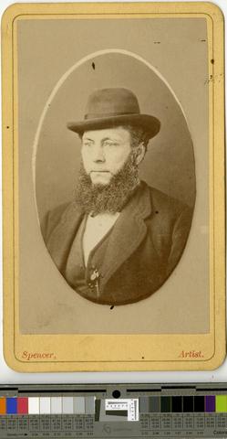 Portrait of bearded man in hat, 1870s circa [b001] [001]