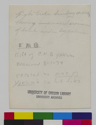 Marine Biology, Oregon Institute of: OIMB, 1 of 2 [2] (verso) show page link