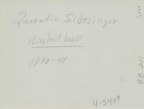 Basketball: Men's, 1940s [5] (verso) show page link