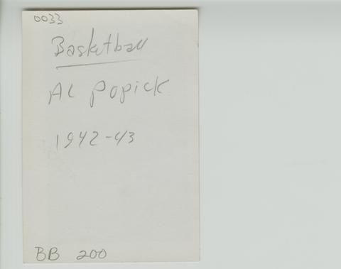 Basketball: Men's, 1940s [40] (verso) show page link