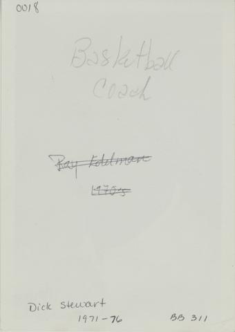 Basketball Men's, 1970s, 2 of 3 [19] (verso) show page link