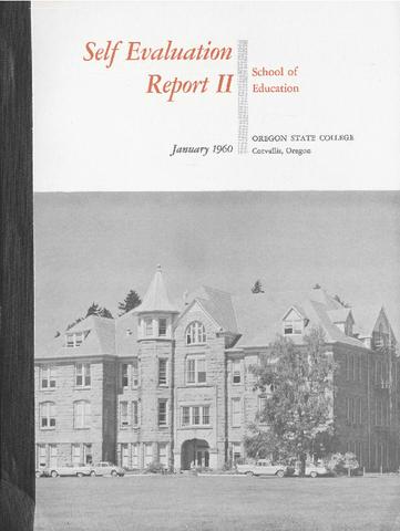 Self Evaluation Report II: School of Education, 1960