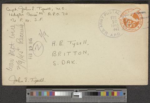 John Edward Tysell, Sr. papers [b001] [f007] [015a] show page link