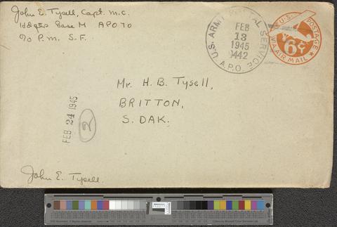 John Edward Tysell, Sr. papers [b001] [f007] [020a] show page link