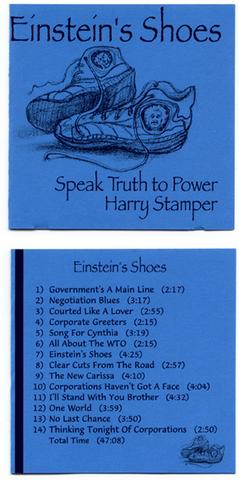 CD cover for the album "Einstein's Shoes" by Harry Stamper