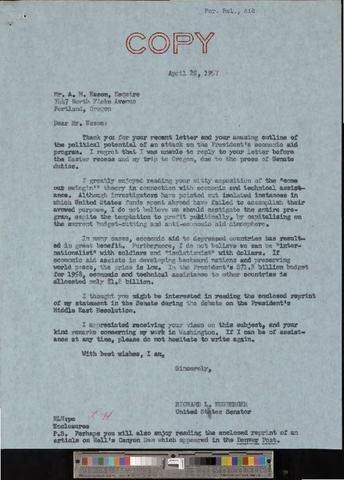 Foreign Relations. Foreign Aid, 1955-1957 [b006] [f019] [197_198] show page link