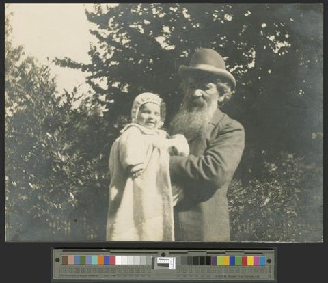 Thomas Condon, Harold Condon [Thomas holding baby Harold outdoors], 1901 [PH082] [013] show page link