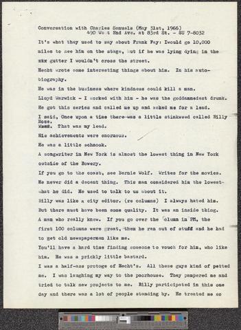 Billy Rose: Manhattan Primitive, 1966-1968 [b001] [f006] [149-154] show page link